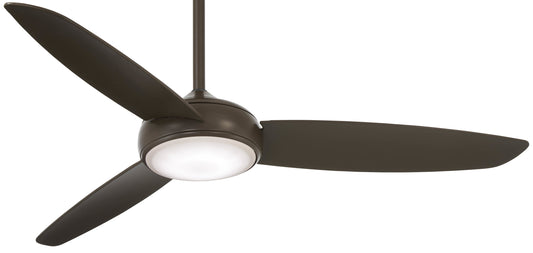 Minka Aire Concept IV 54-in Oil Rubbed Bronze LED Indoor/Outdoor Smart Ceiling Fan with Light and Remote (3-Blade) F465L-ORB