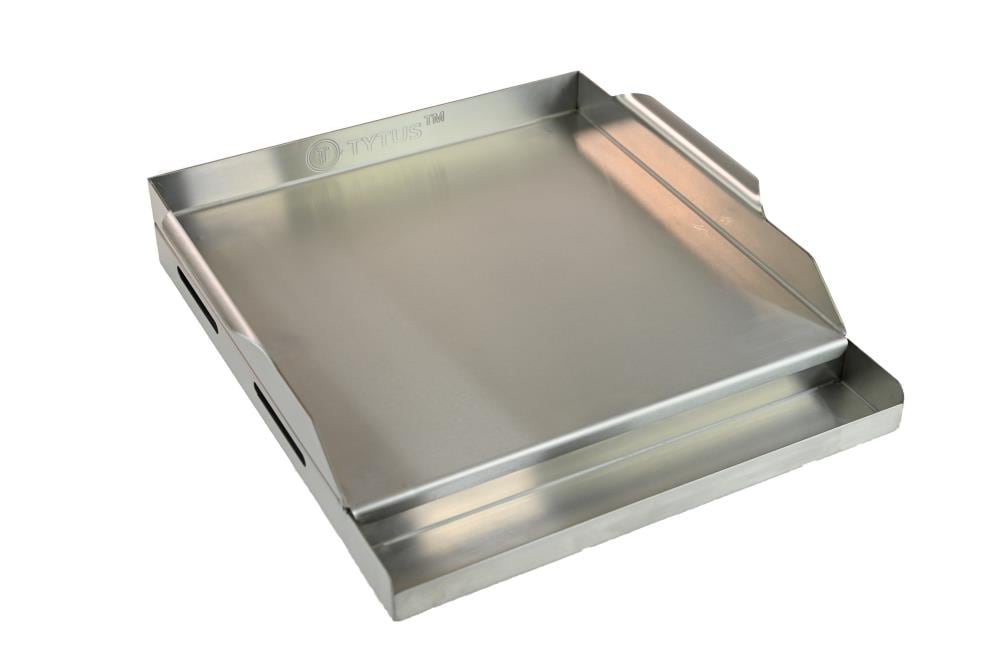 TYTUS Stainless Steel Griddle - 16-in x 14-in - Durable Construction, Built-in Grease Well, Easy to Clean A10005