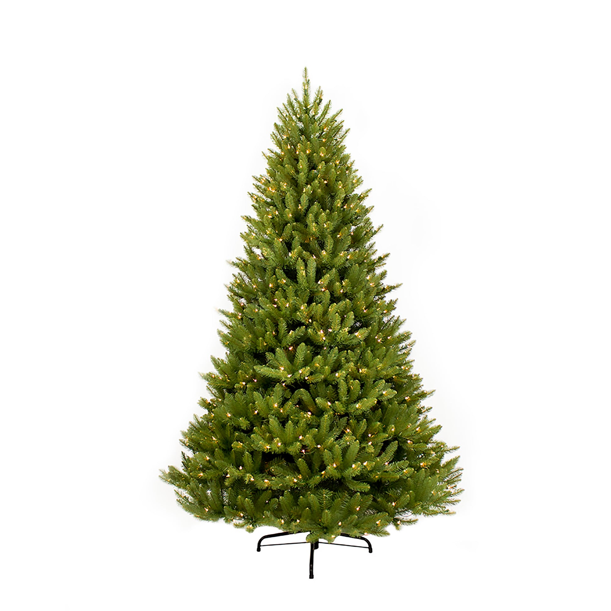 Puleo International 7.5-ft Pre-lit Artificial Christmas Tree with Yellow Incandescent Lights