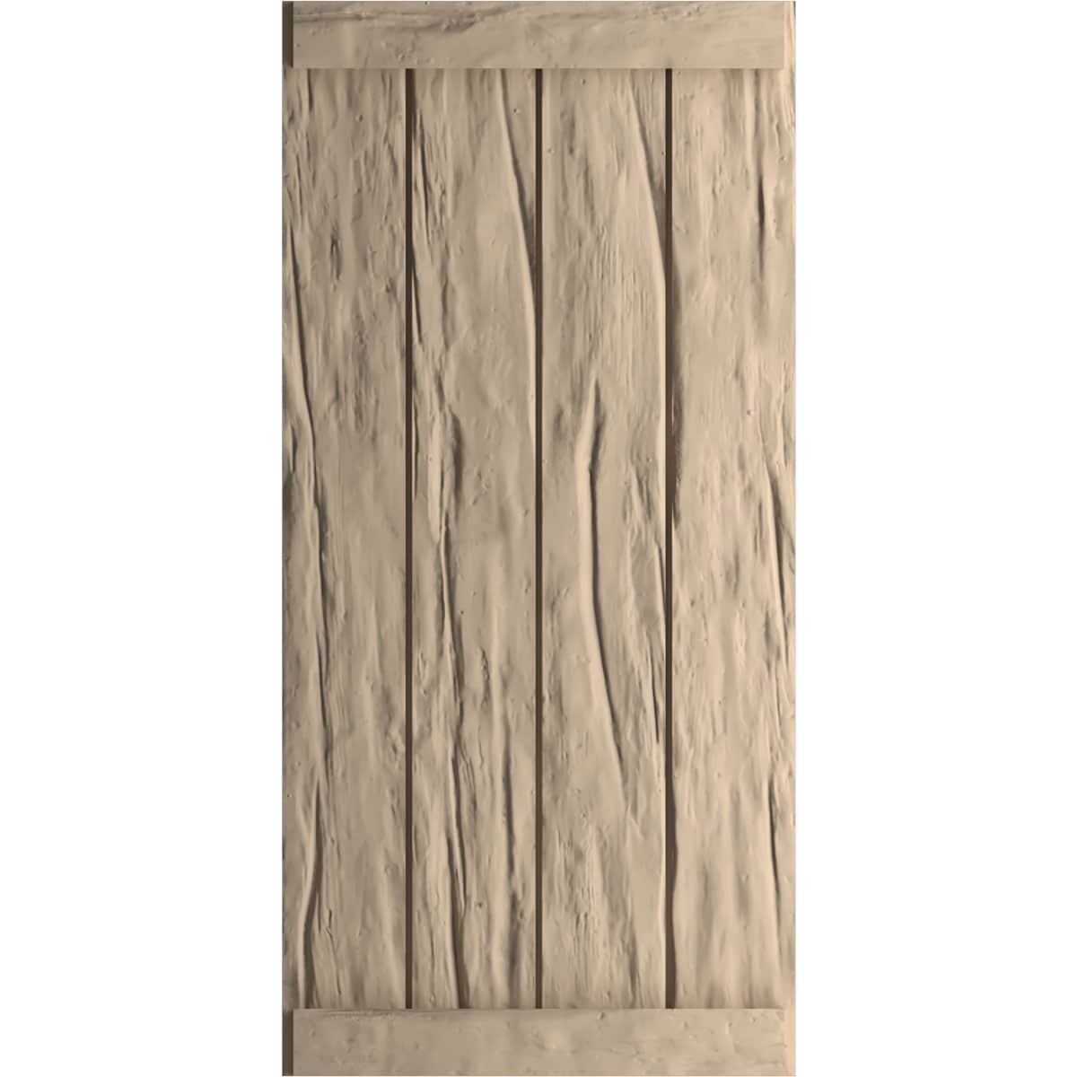 Ekena Millwork 22-in W x 70-in H Unfinished Paintable/Stainable Board and batten End batten Exterior Shutters ( 2 -Pack )