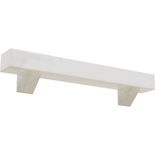 Ekena Millwork 48-in W x 8-in H x 8-in D Factory Prepped Hollow Urethane Rustic Fireplace Mantel MANUSM08X08X48BKUN