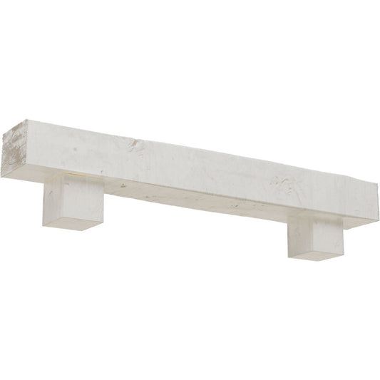 Ekena Millwork 84-in W x 8-in H x 8-in D Factory Prepped Hollow Urethane Rustic Fireplace Mantel MANUKP08X08X84AOUN