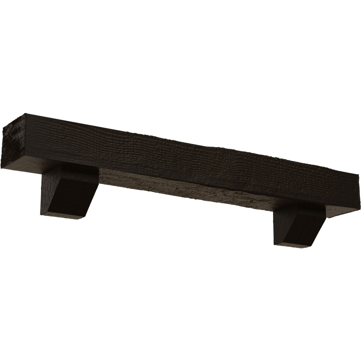 Ekena Millwork 72-in W x 8-in H x 10-in D Ash (Natural) Hollow Urethane Rustic Fireplace Mantel MANURS08X10X72ASNS