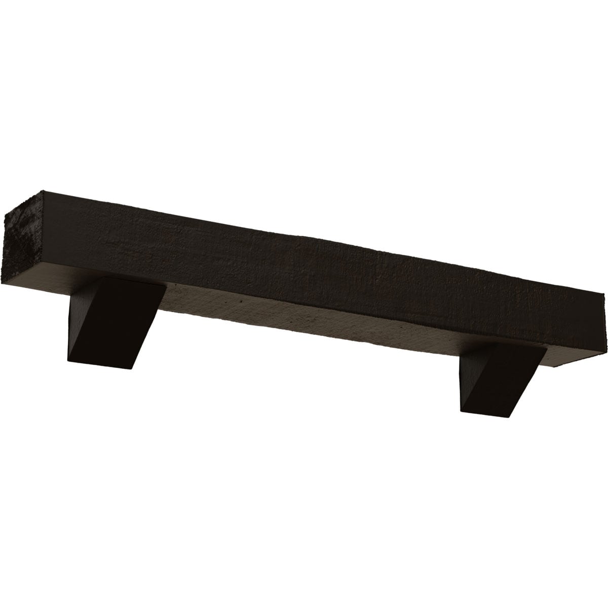 Ekena Millwork 36-in W x 6-in H x 8-in D Ash (Natural) Hollow Urethane Rustic Fireplace Mantel MANURC06X08X36BKNS