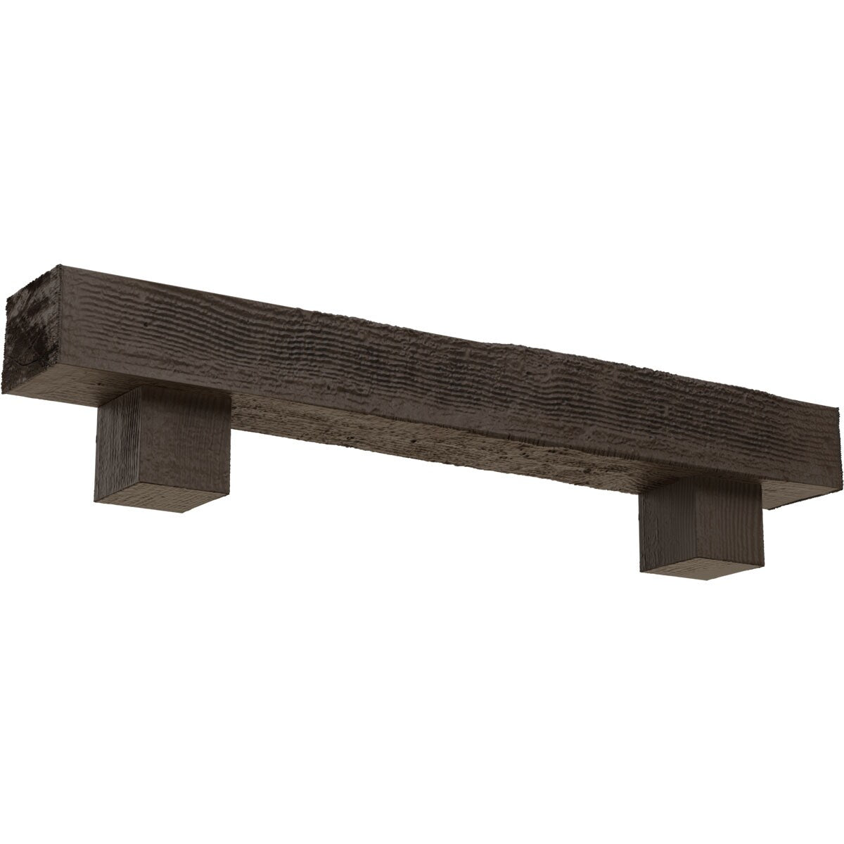 Ekena Millwork 36-in W x 6-in H x 6-in D Honey Dew (Natural) Hollow Urethane Rustic Fireplace Mantel MANURS06X06X36AOHD