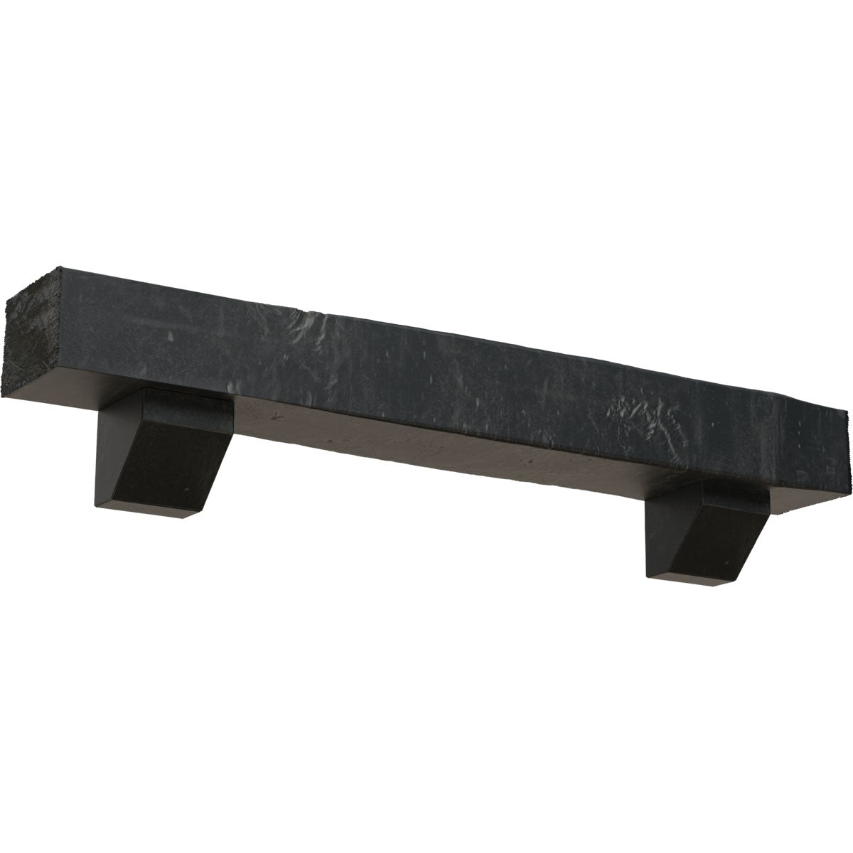 Ekena Millwork 48-in W x 4-in H x 8-in D Ash (Aged) Hollow Urethane Rustic Fireplace Mantel MANUKP04X08X48ASES