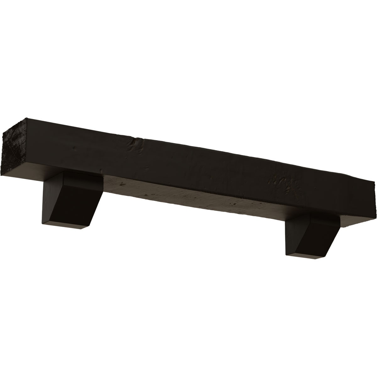 Ekena Millwork 60-in W x 8-in H x 10-in D Ash (Natural) Hollow Urethane Rustic Fireplace Mantel MANUKP08X10X60ASNS