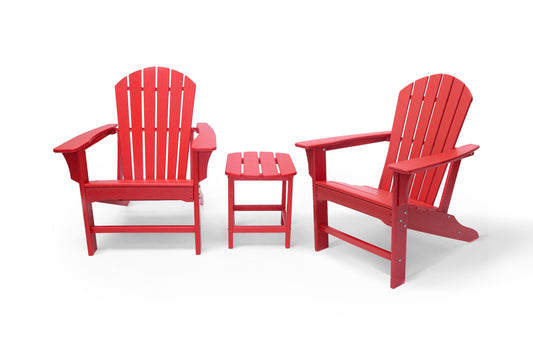 LuXeo Hampton Adirondack 3-Piece Patio Conversation Set