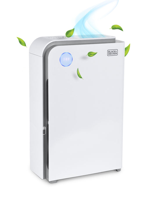 BLACK+DECKER 4-Speed Ionic White True HEPA Air Purifier ENERGY STAR (Covers: 250-sq ft) BAPUV150