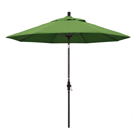 California Umbrella 9-ft Aluminum Green Auto-tilt Market Patio Umbrella