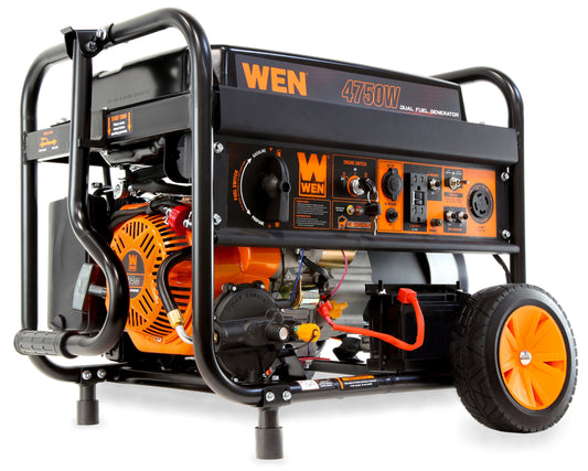 WEN Switchable Fuel Electric Start 3800-Watt Portable Generator with CO Shutdown Sensor DF475X