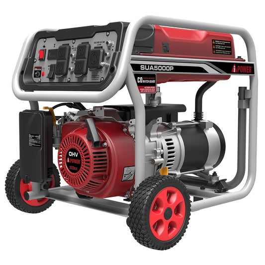 A-iPower High Output 5000/4250-Watt Portable Generator with Voltage Selector Switch SUA5000P