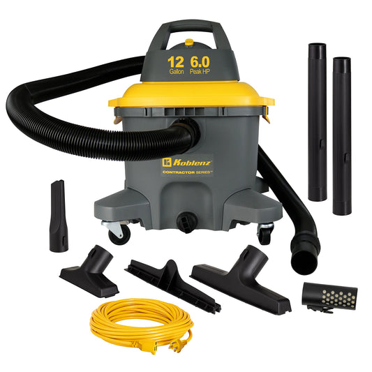 Koblenz 12-Gallons 6-HP Corded Wet/Dry Shop Vacuum with Accessories Included WD-12 C4