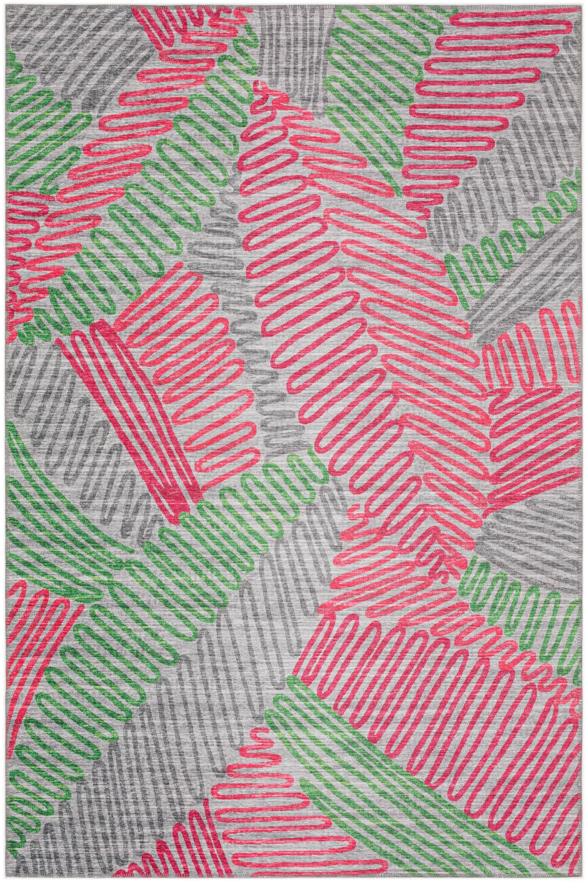 Addison Rugs Yuma 9 x 12 (ft) Pink Rectangular Indoor/Outdoor Abstract Tropical Area rug
