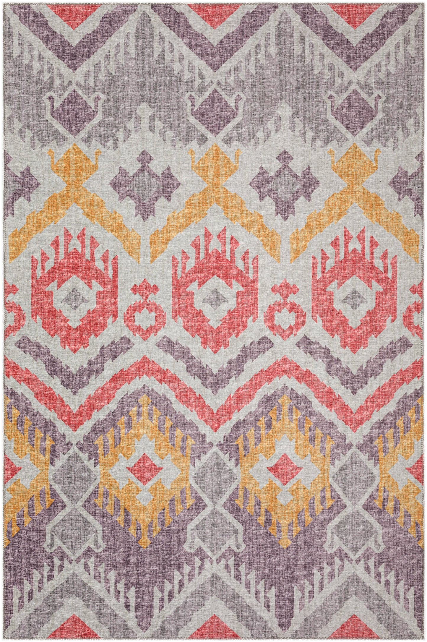 Addison Rugs Yuma 8 x 10 (ft) Purple Rectangular Indoor/Outdoor Ikat Moroccan Area rug