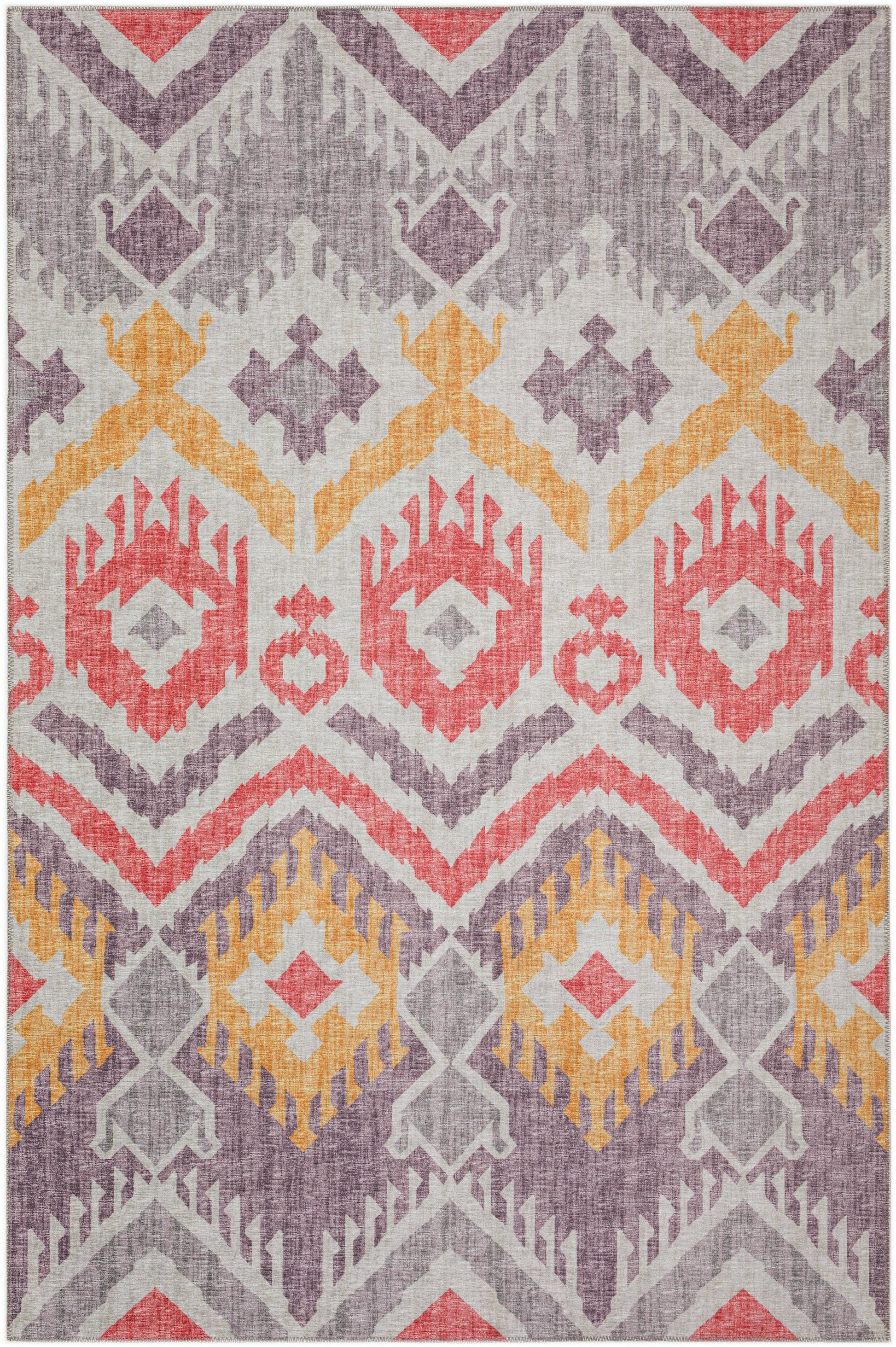 Addison Rugs Yuma 8 x 10 (ft) Purple Rectangular Indoor/Outdoor Ikat Moroccan Area rug