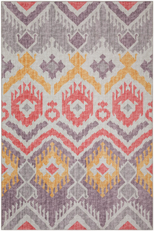 Addison Rugs Yuma 8 x 10 (ft) Purple Rectangular Indoor/Outdoor Ikat Moroccan Area rug