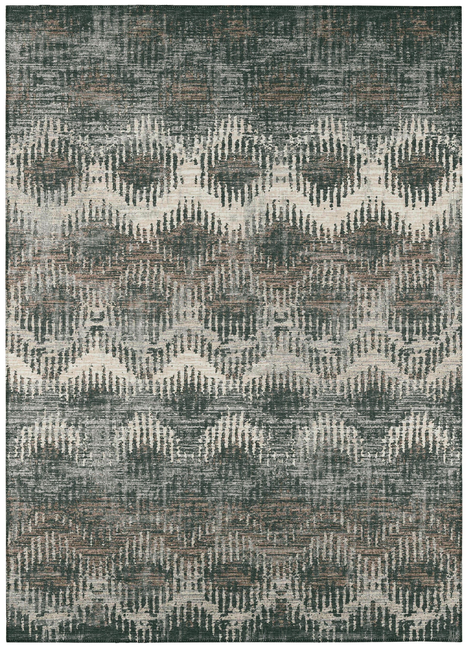 Addison Rugs Bravado 9 x 12 (ft) Shadow Rectangular Indoor/Outdoor Chevron Southwestern Area rug