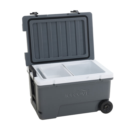 ICECOVE Castle Rock Grey 60-Quart Wheeled Insulated Cart Cooler A601008301