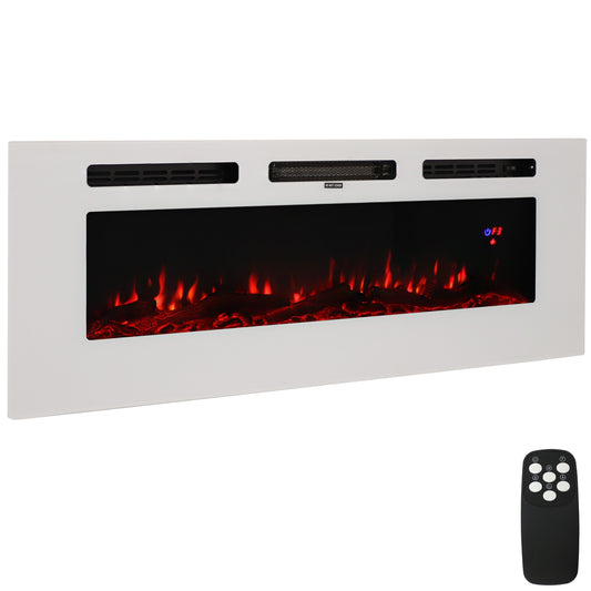 Sunnydaze Decor 50-in W White Fan-forced Electric Fireplace LOE-398