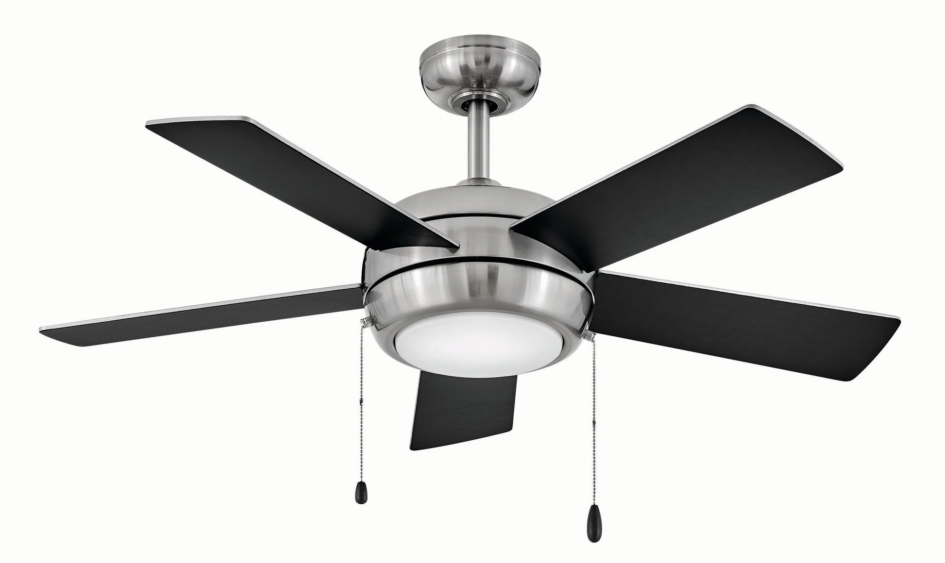 Hinkley Croft 42-in Brushed Nickel with Matte Black, Silver Blades Integrated LED Indoor Smart Ceiling Fan with Light (5-Blade) 904042FBN-LIA