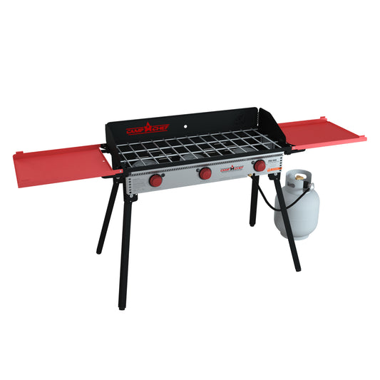 Camp Chef PRO 90X Deluxe 3 -Burner Propane Push and turn Steel Outdoor stove
