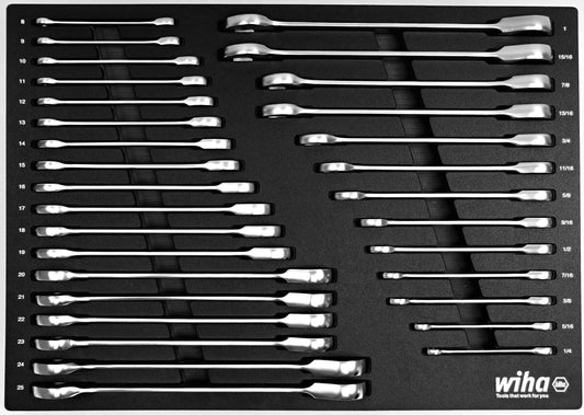 Wiha 31-Piece Set Standard (SAE) and Metric Ratchet Wrench 30392