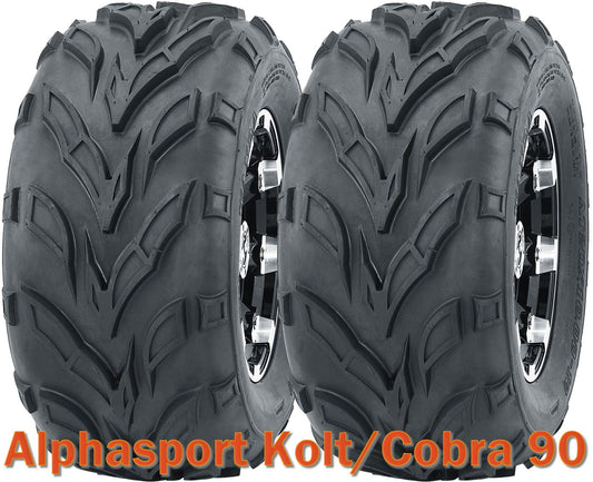 18x9.5-8 18x9.5x8 Rear Tires Set Fit for Alphasport Kolt/Cobra 90