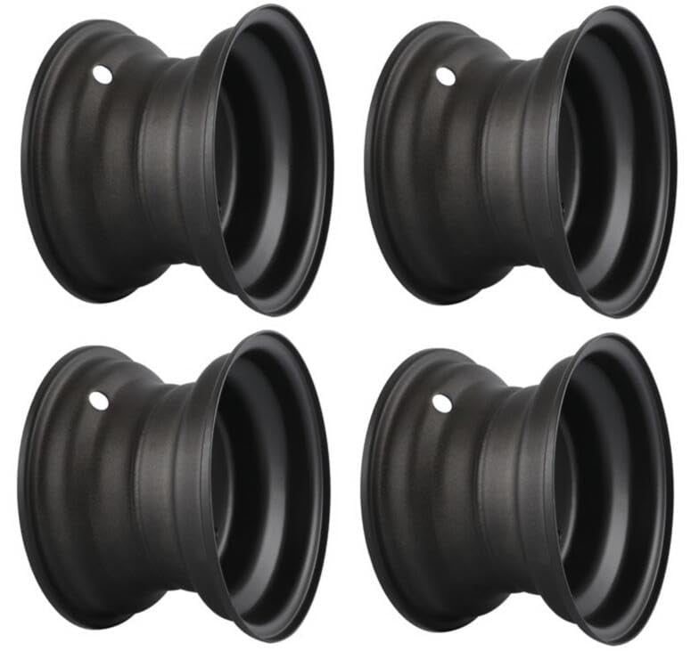 4pcs Black ATV Wheel Tire Rim 6 Inch Rim 3-hole 78mm Spacing for 145/70-6 Wheel Rim Tire 70cc 90cc 110cc 125cc ATV Quad Go Kart Buggy 4 Wheelers Mini Bike Taotao Coolster Kazuma