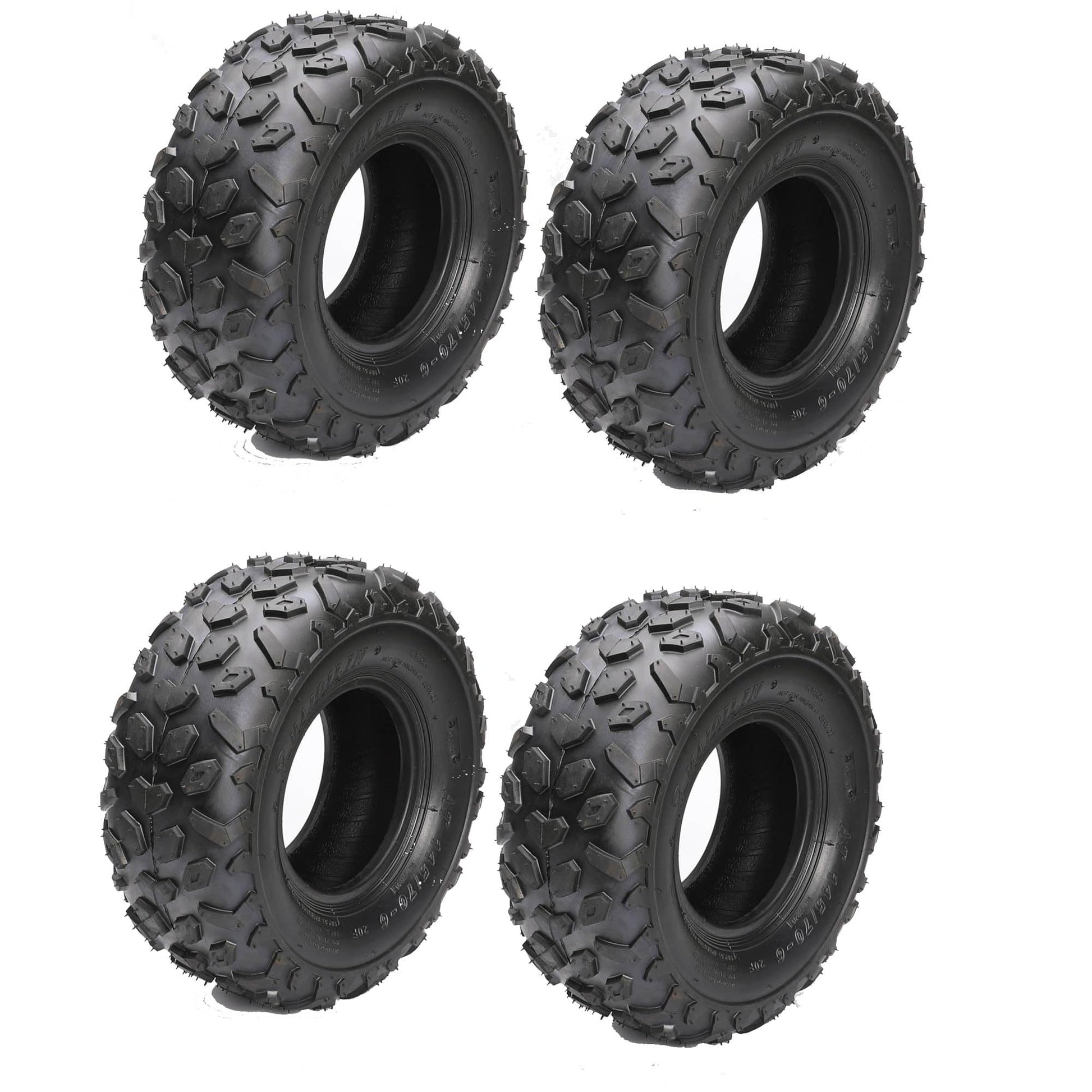 4x 145/70-6 ATV UTV 145/70x6 All Terrain Tire 4PR Tubeless 145x70x6 for Coleman CC100X CT100u Baja Dirt Bug Doodle Bug DB30 Mini Bike Kazuma Roketa 110cc 125cc ATV Quad Go Kart Taotao (4 Pack)