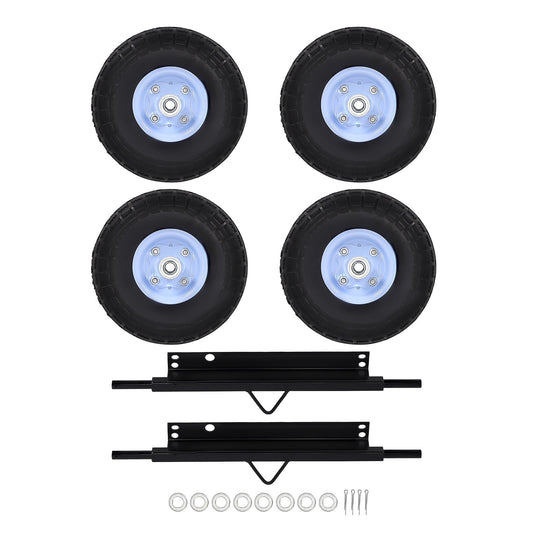 4x Black& Blue Wheel Kit Steel Axles Hardware for Honda Generator EU3000is