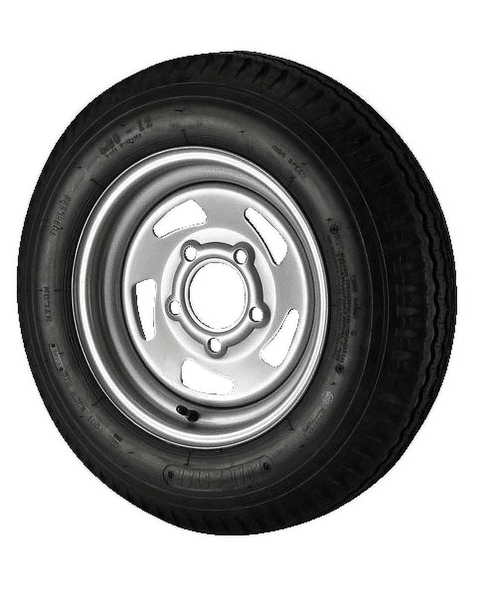 5.30X12 Loadstar Trailer Tire LRC on 5 Bolt Silver Blade Wheel
