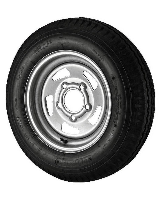 5.30X12 Loadstar Trailer Tire LRC on 5 Bolt Silver Blade Wheel