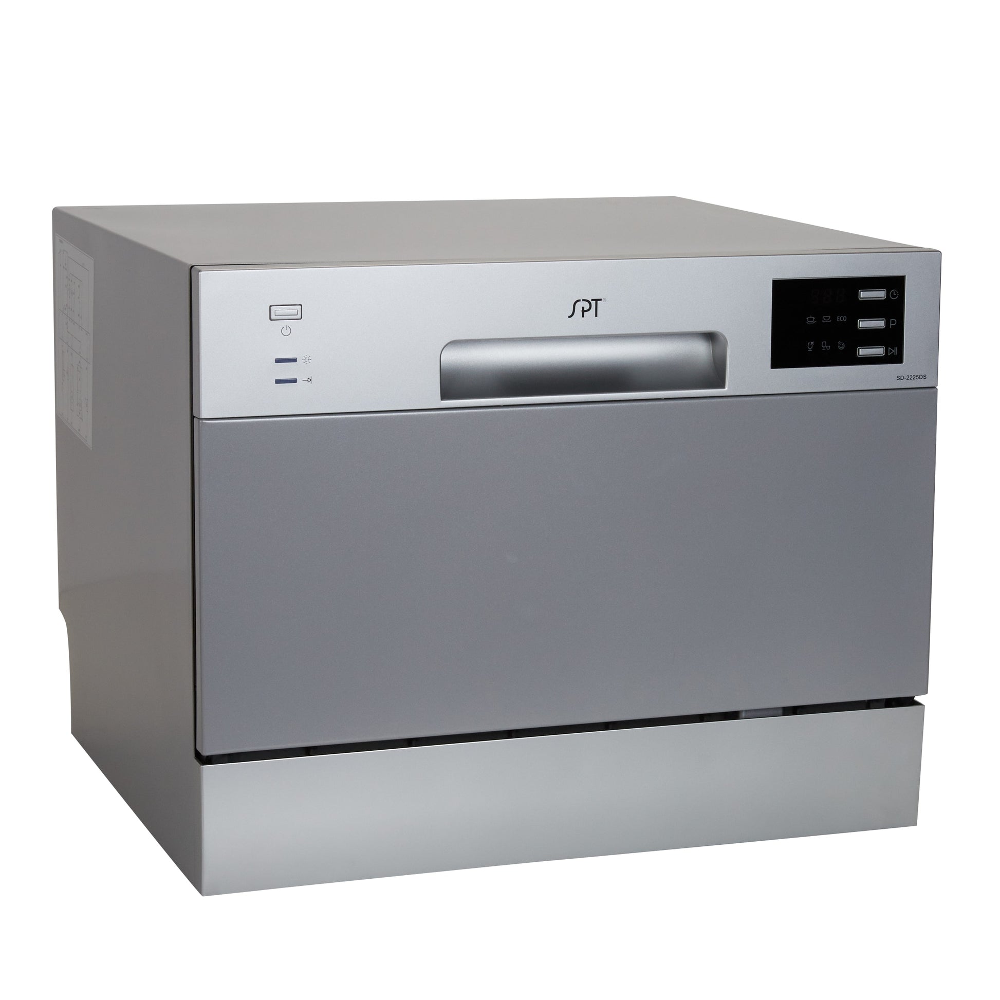 SPT 22-in Portable Countertop dishwasher ( Stainless steel ) 6 Place Settings with Condensation Dry 55-Decibel Standard Sound Level