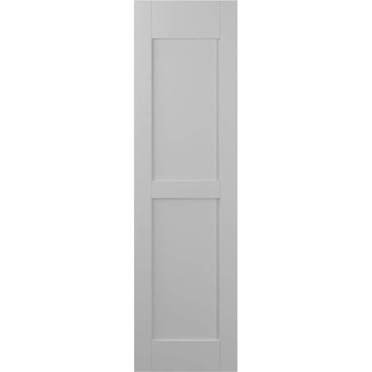 Ekena Millwork 15-in W x 66-in H Primed Paintable/Stainable Flat panel Wood Exterior Shutters ( 2 -Pack )