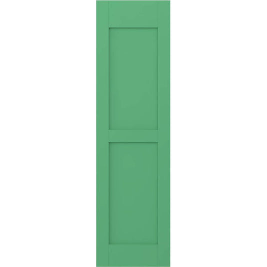 Ekena Millwork 15-in W x 68-in H Lily Pads Paintable/Stainable Flat panel Wood Exterior Shutters ( 2 -Pack )