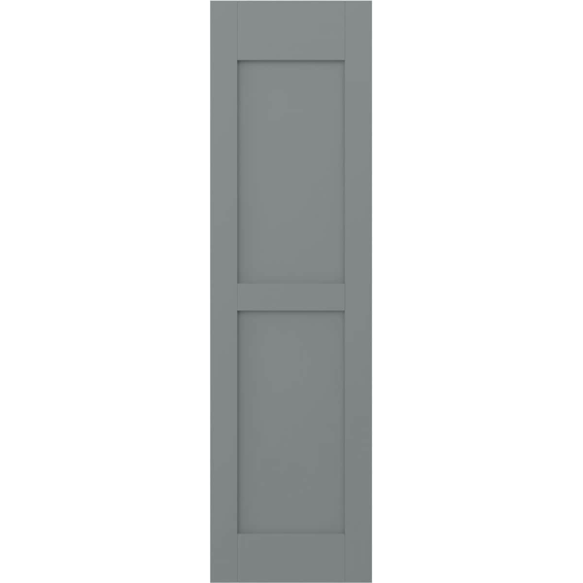 Ekena Millwork 15-in W x 72-in H Ocean Swell Paintable/Stainable Flat panel Wood Exterior Shutters ( 2 -Pack )
