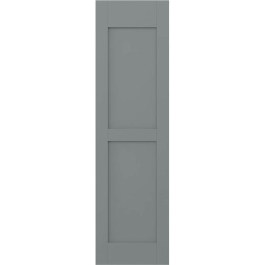 Ekena Millwork 15-in W x 72-in H Ocean Swell Paintable/Stainable Flat panel Wood Exterior Shutters ( 2 -Pack )