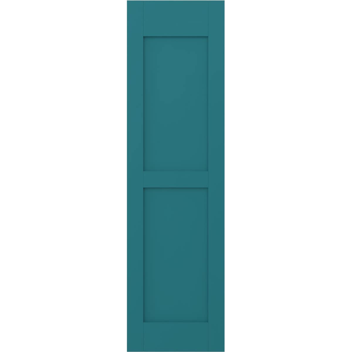 Ekena Millwork 18-in W x 69-in H Antigua Paintable/Stainable Flat panel Wood Exterior Shutters ( 2 -Pack )