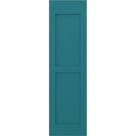 Ekena Millwork 18-in W x 69-in H Antigua Paintable/Stainable Flat panel Wood Exterior Shutters ( 2 -Pack )