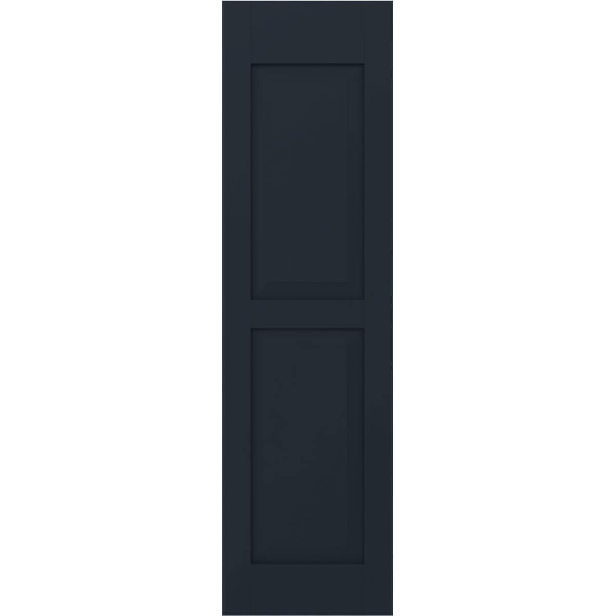 Ekena Millwork 18-in W x 58-in H Starless Night Blue Raised panel Wood Exterior Shutters ( 2 -Pack )