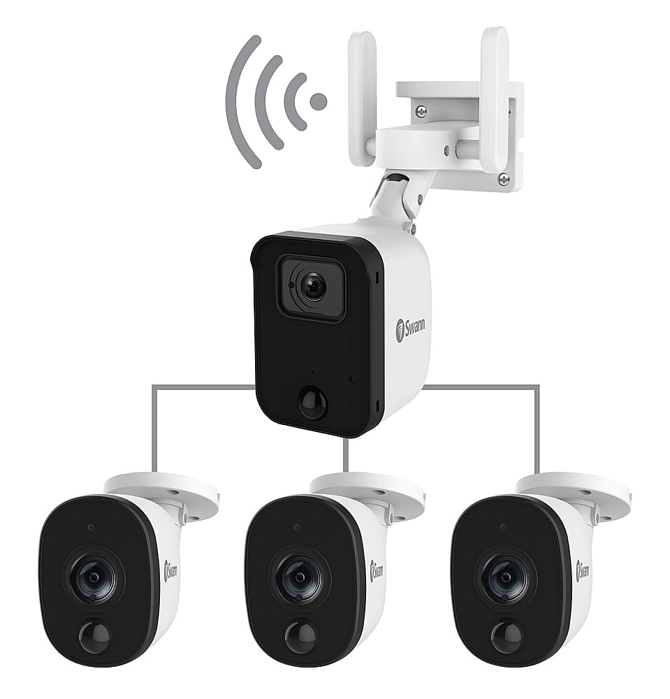 Swann Fourtify 4 Camera Perimeter Security System with Three 1080p DVR Cams SWIFI-FOURTIFY4-US