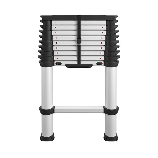 Cosco SmartClose 10.65-ft Aluminum Type 1a- 300-lb Load Capacity Telescoping Extension Ladder 20811T1ASE