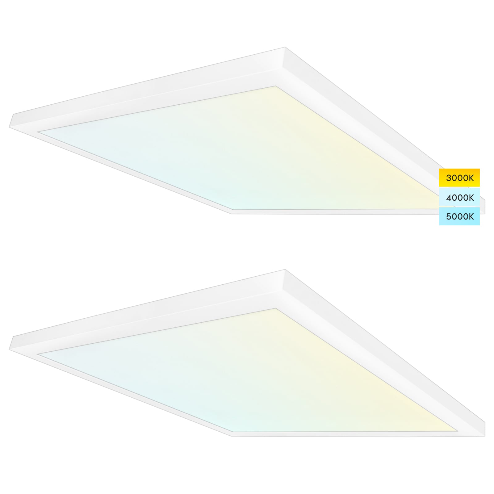Luxrite 2 -Pack 2-ft x 2-ft Switchable white LED Panel Light