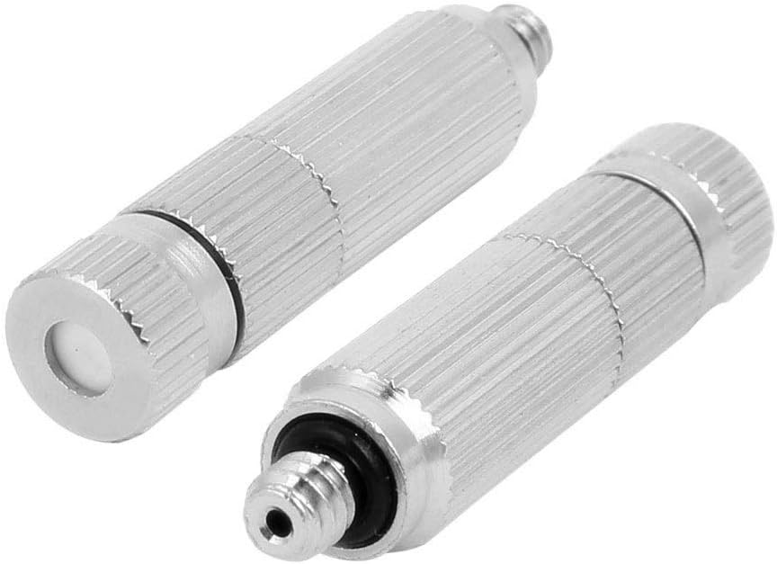 Pfeilzieher 60pcs Brass misting Nozzle kit for Cooling System high Pressure 3 16 Threaded Mister nozzles Anti drip fogging Spray Head for Landscaping air humidification Spraying ion