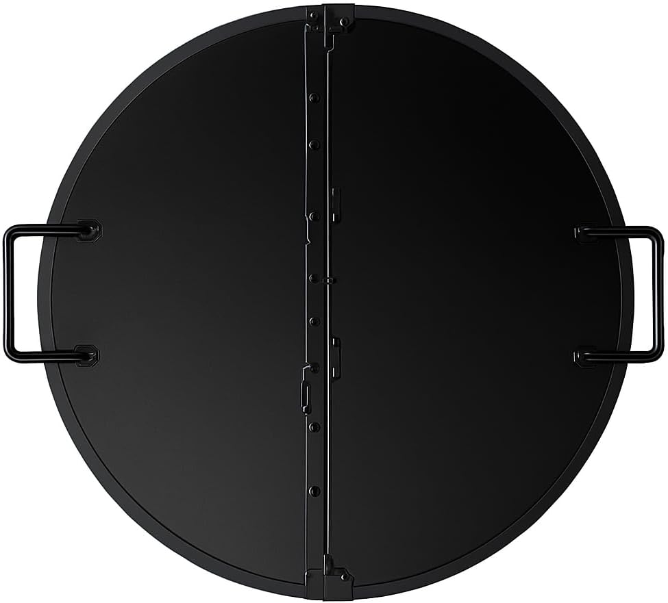 Foldable Fire Pit Snuffer, Premium Durable High Temperature Firepit Lid, Firepit Ash Cover, Fire Pit Cap