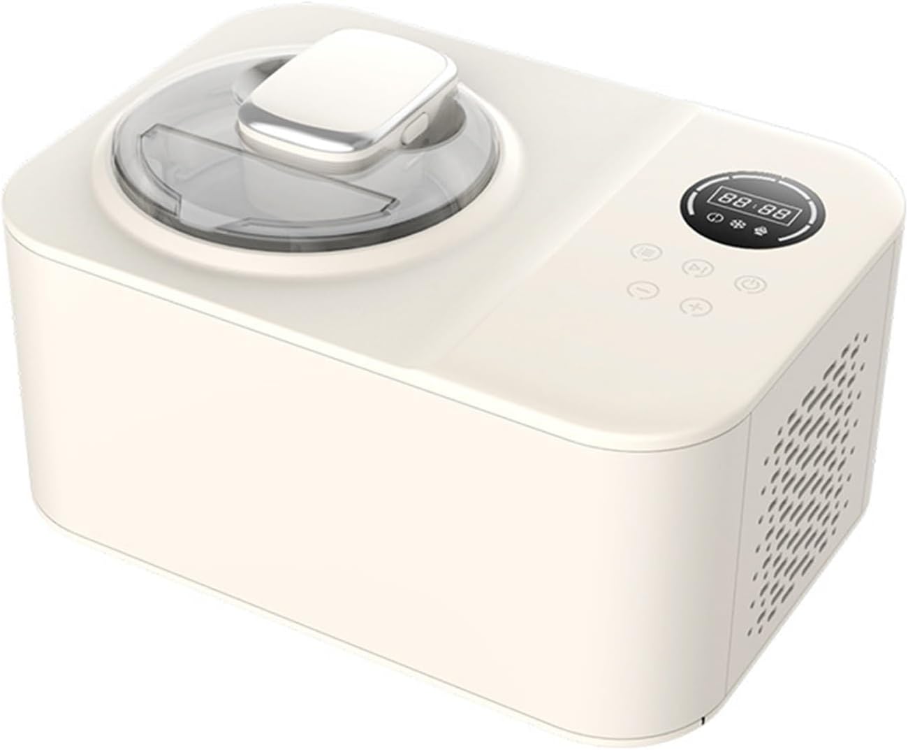 Ice Cream Maker Ice Cream Machine Household Small Automatic Refrigeration Cone Popsicle Maker LCD Display 1200ML Large Capacity Table Top Ice Cream Machine，Fun Kitchen Appliance