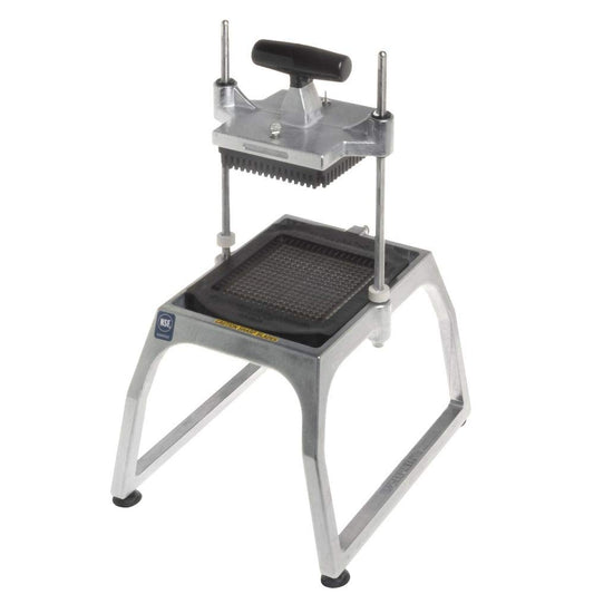 Vollrath 55457 1/4" Dice Cut Fruit and Vegetable Dicer | InstaCut 5.1 Tabletop Manual Food Processor for Cafeteria | 10-1/4"W x 11-1/4"D x 7-1/4"H, Silver, Aluminum Base, Stainless Steel Rods, NSF