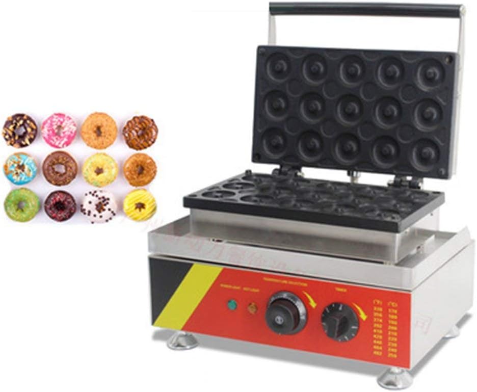 15pcs 110v Electric Commercial Donut Doughnut Machine Maker Iron Baker