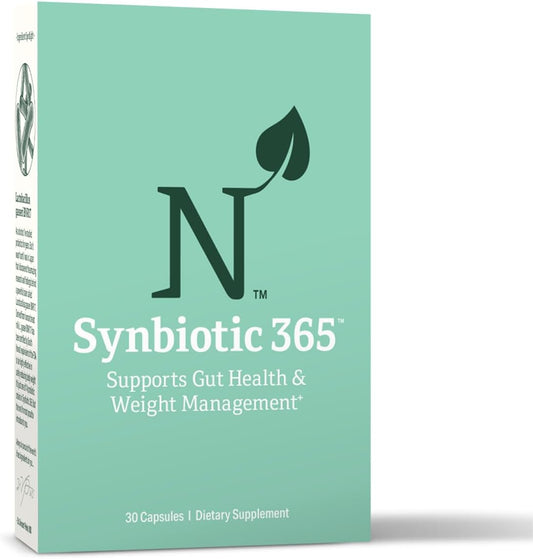 Synbiotic 365 Triple Action Prebiotics and Probiotics for Women & Men | Supplement with B Vitamins, Biotin & Niacin | Gluten Free, Non-GMO & Vegan | 20 Billion CFU | 30 Servings